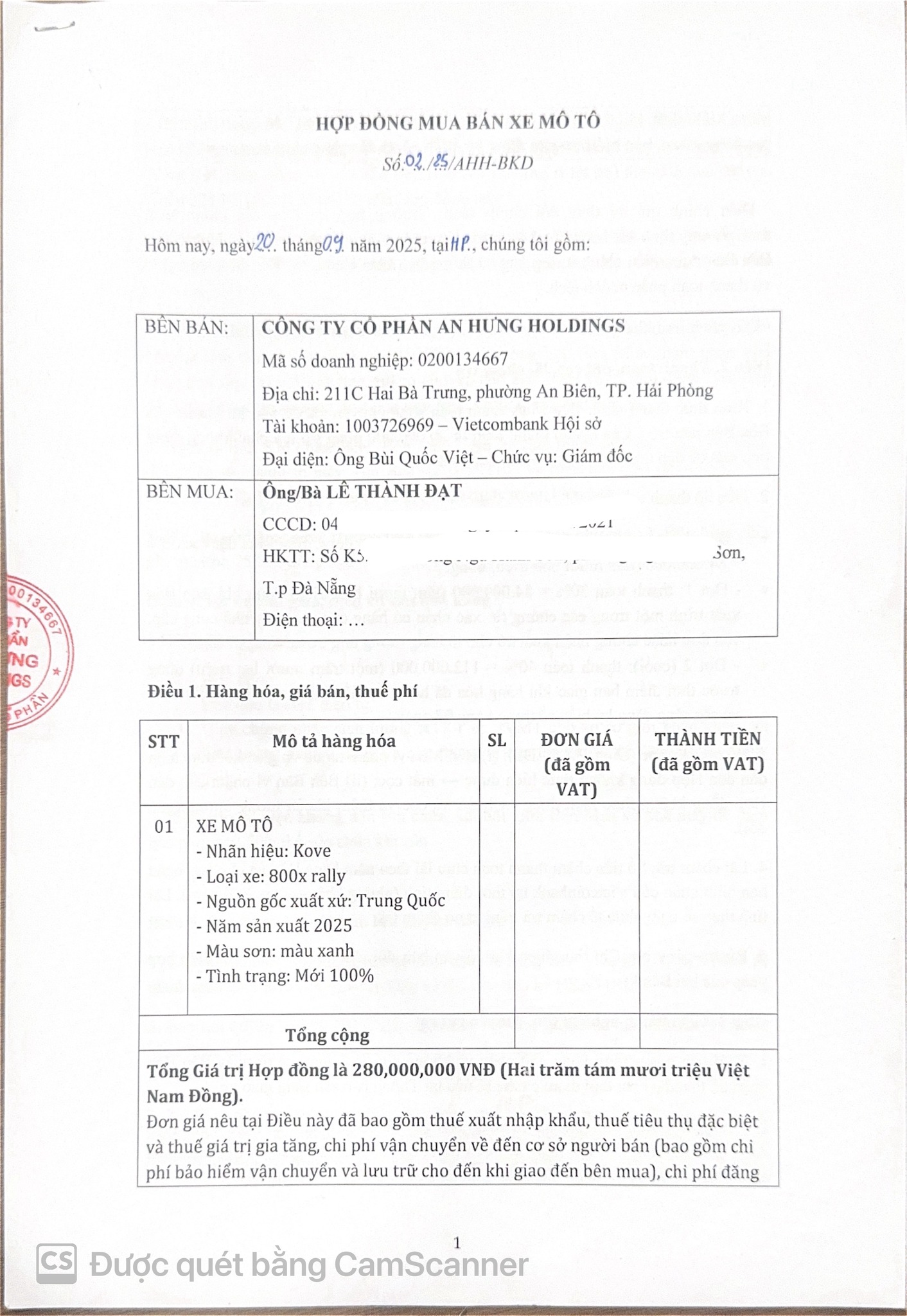 Đạt contract 1
