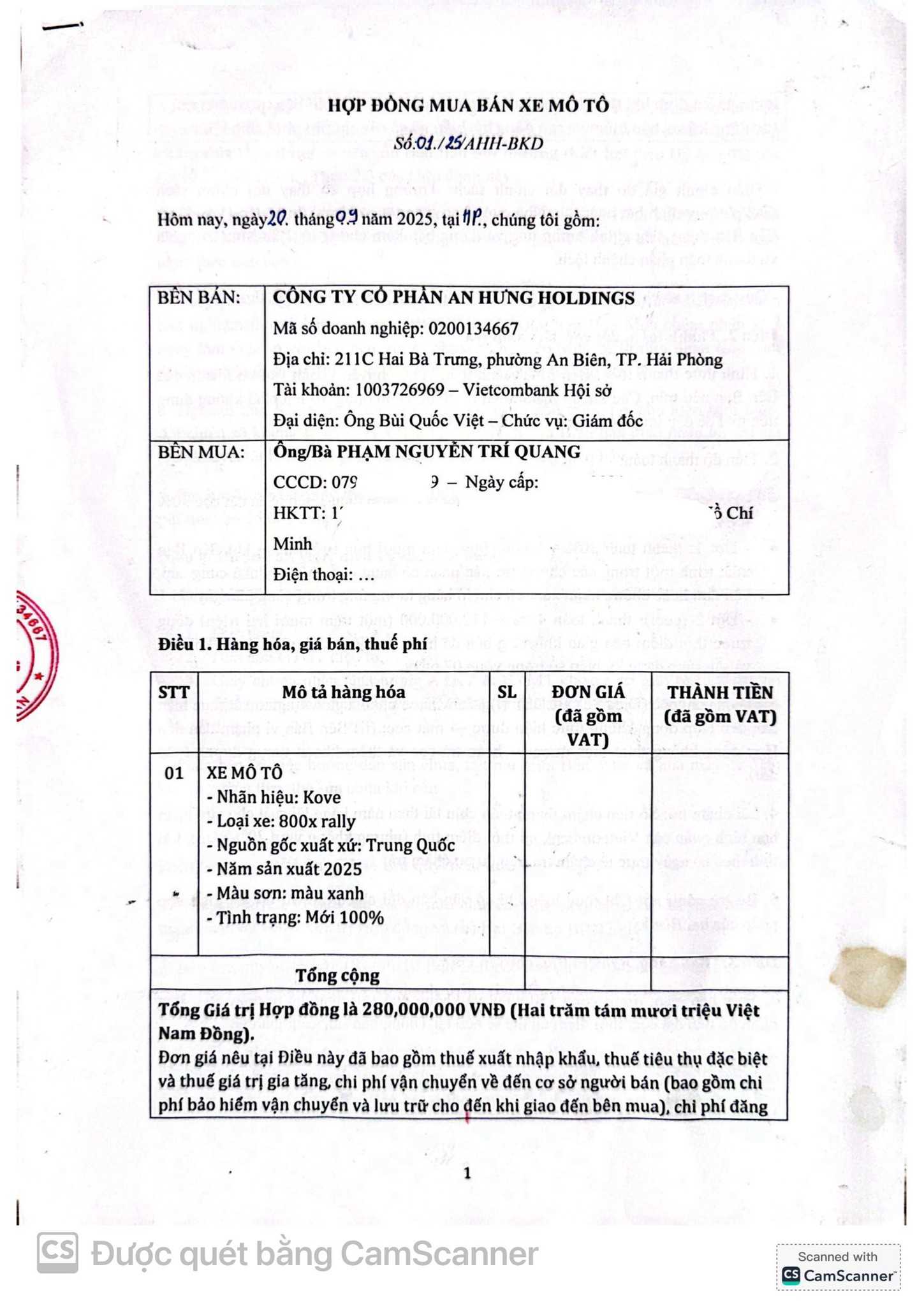 Quang contract 1