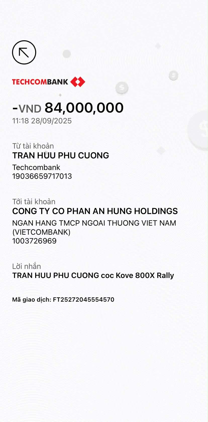 Cường transaction 1